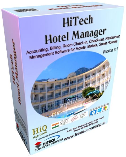 Motel accounting software , hotel property management software, hotel billing software, hotel reservation system software, Hotel Software, Online Accounting and Inventory Control Software, Hotel Software, Accounts software for many user segments in trade, business, industry, customized software, e-commerce websites and web based accounting, inventory control applications for Hotels, Hospitals etc